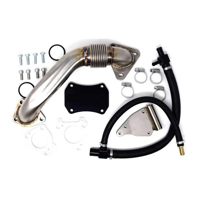 China Wholesale Vacuum Exhaust Cutout Manufacturer –  EGR Delete & Cooler Race Kit w/ Up pipe For 2011-2016 GMC Chevy 6.6L Duramax Diesel – Yibai