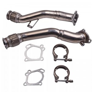 Turbo Downpipe Fit For Audi S4 RS4 A6 Quattro 2.7L B5/ C5 1997-2005 3"(76mm) Tapering to 2.5"(64mm)
