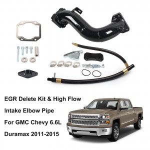 2011-2015 Chevy GMC 2500 & 3500 6.6L EGR Delete Kit & High Flow Intake Elbow Pipe