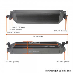FMIC – refroidisseur intermédiaire double, pour Volkswagen Golf R GTI MK7 15-17 Audi S3 8V