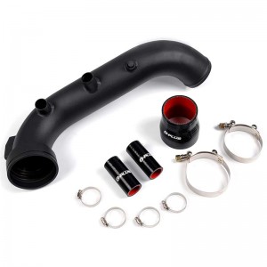 Intake Turbo Charge Pipe Cooling Kit Compatible For BMW N54 E88 E90 E92 135i 335i Black