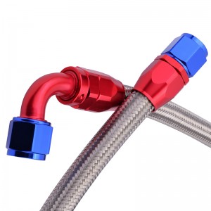 AN10 Braided Oil Fuel Hose Line Kits 1.2 Meter