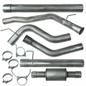 4 “409 SS DPF & Cat Delete Pipe For 2007-5-2009 6.7L Dodge Cummins with muffler