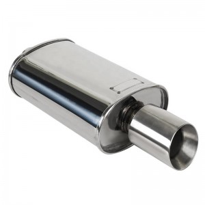 Silenciador de acero inoxidable 201 de alta calidad, silenciador universal de un solo puerto, tubo de escape recto