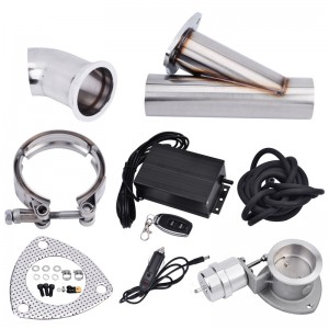 Universal 2.5” Y Pipe Remote Electric Vacuum Valve Electric Exhaust Cutout Kit