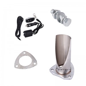 Manufacturer 3 Inch Remote Single Stainless Steel E-Cut Pipe DIY Exhaust Cutout Kit