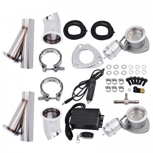 3.0 Remote Dual Electric Y Pipe Vacuum Valve Electric Exhaust Cutout Kit