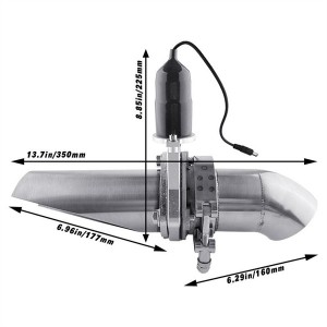 Απομακρυσμένη βαλβίδα αποκοπής διπλής εξάτμισης 3,0 ιντσών DIY Electric Exhaust Cutout Kit