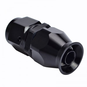 Straight PTFE Hose End Fitting Black for PTFE Hose Only
