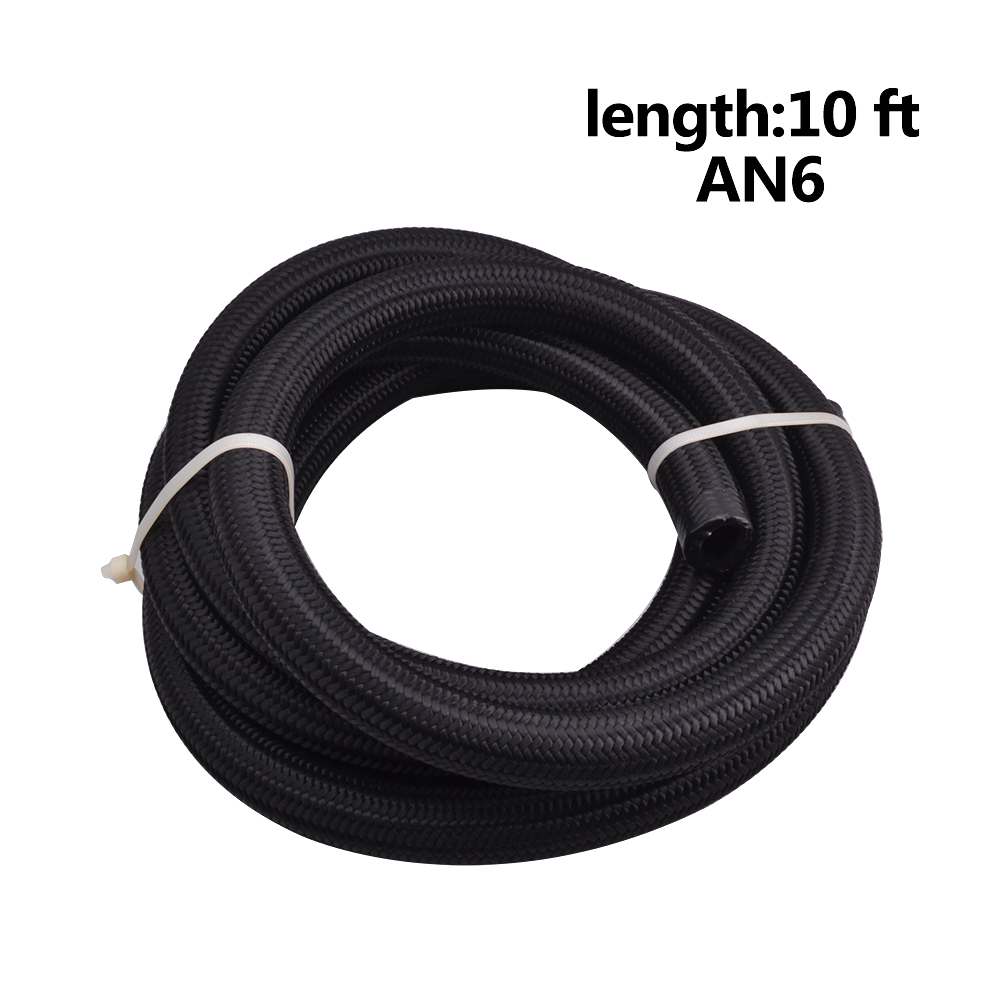 10FT Nylon Braided Fuel Hose CPE 6AN Fuel Line Kit detail pictures