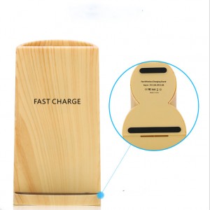 F180-pen holder wooden wireless charger for mobile phone