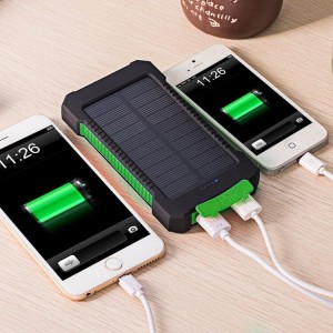 D2-waterpoof portable solar power bank with compass