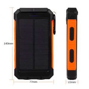 F6-10000 mah dual usb mobile solar power bank
