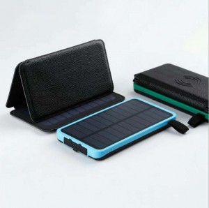 Foldable solar Lader 8000mAh dual USB draagbare sinne paniel macht bank Wireless charger mei LED