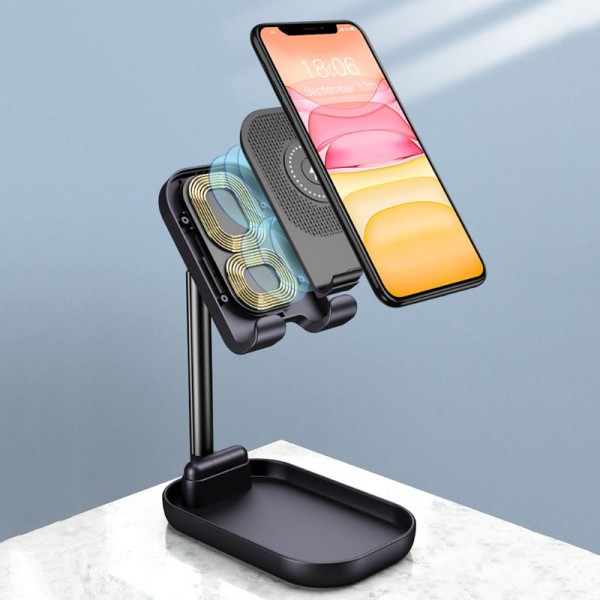 Desktop folded collapsible adjustable flexible metal mobile cell phone holder for all phones