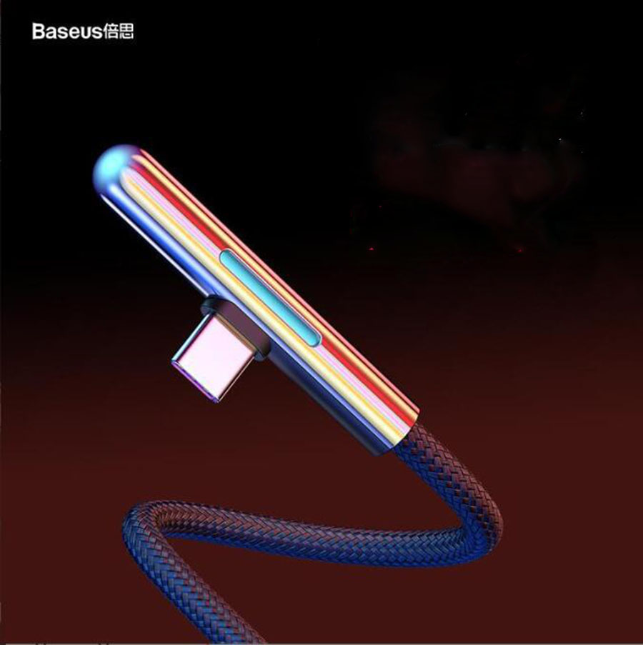 2019 China New Design Usb 3.1 Flash Drive -
 Baseus colorful streamer elbow  light flash  USB  charging mobile phone TYPE-C   Automatic power-off data cable  1M/2M – EEON