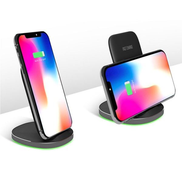 15w wireless charging stand desk fast iphone wireless charger with phone holder