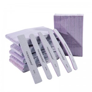 Cheapest Price China 1000PCS/Case 2 Ways Double Sides Zebra Manicure Nail Tool Professional Regular Plastic Nail File