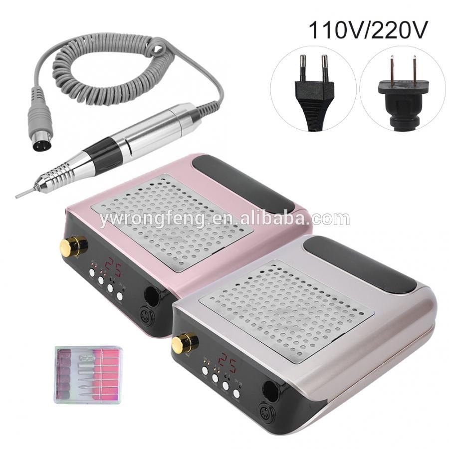 8 Year Exporter Nail Dust Collector Salon - 2 in 1 Nail Vacuum Cleaner Dust Collector Polish Multi-function Manicure Machine FJQ-21 – Rongfeng