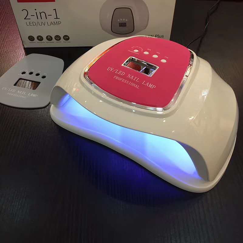 Newest 72w two handed led nail lamp Powerful Double Source Rechargeable LED gel Nail Lamp FD-205