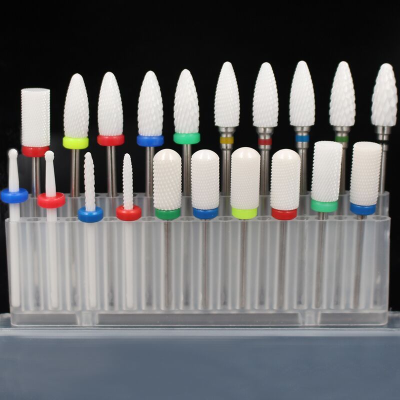 Ceramic Nail Drill Bits Milling Cutter For Electric Drill Manicure Machine Accessory Nail Drill Bits Pedicure