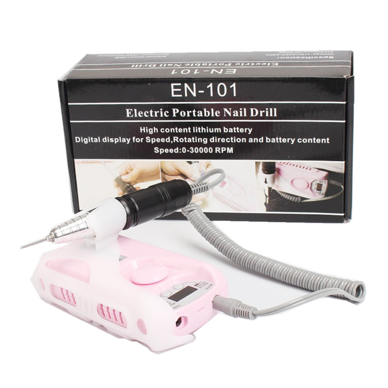 Competitive Price for Acrylic Nail Kit With Drill - Faceshowes EN-101 30000RPM Portable Electric Nail Drill Machine Rechargeable Cordless DM-59 – Rongfeng