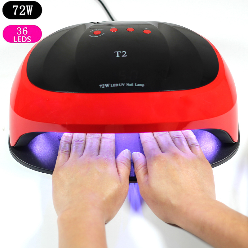 Reasonable price for Led Nail Curing Lamp - 72W Pro UV Lamp LED Nail Lamp Nail Dryer For All Gels Polish Sun Light Infrared Sensing 10/30/60s Timer Smart – Rongfeng