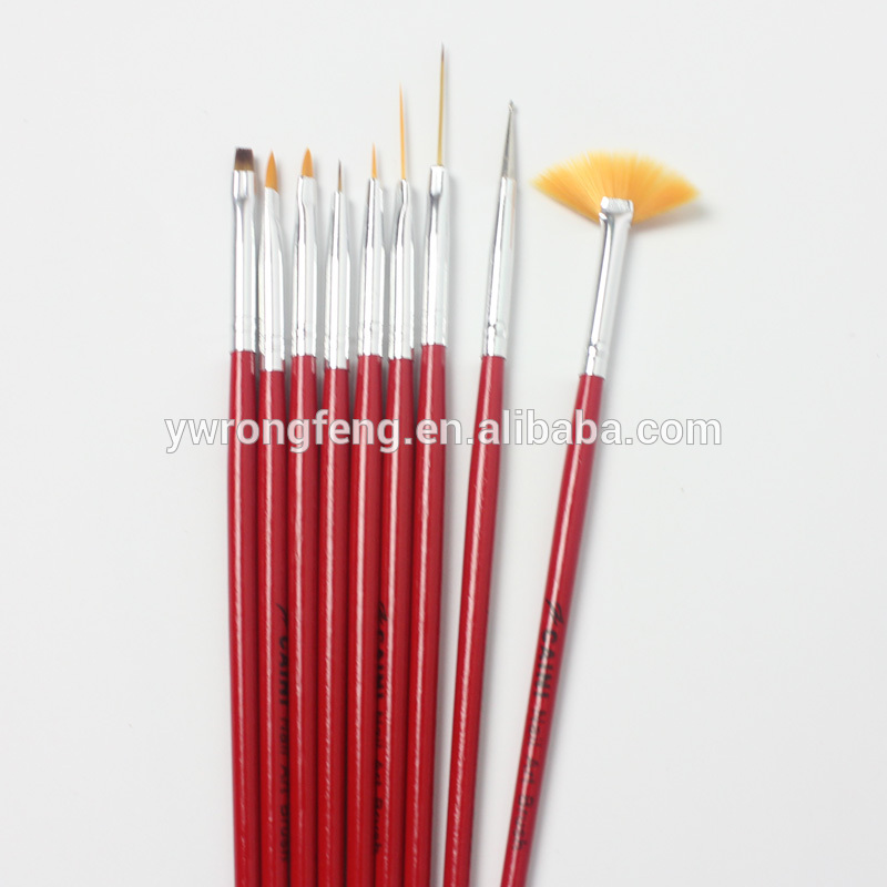 China wholesale Nail Tools Professional Pricelist –  9pcs/set DIY Nail Art Pens Professional Nail Salon Tools Nail Art Brush Set – Rongfeng