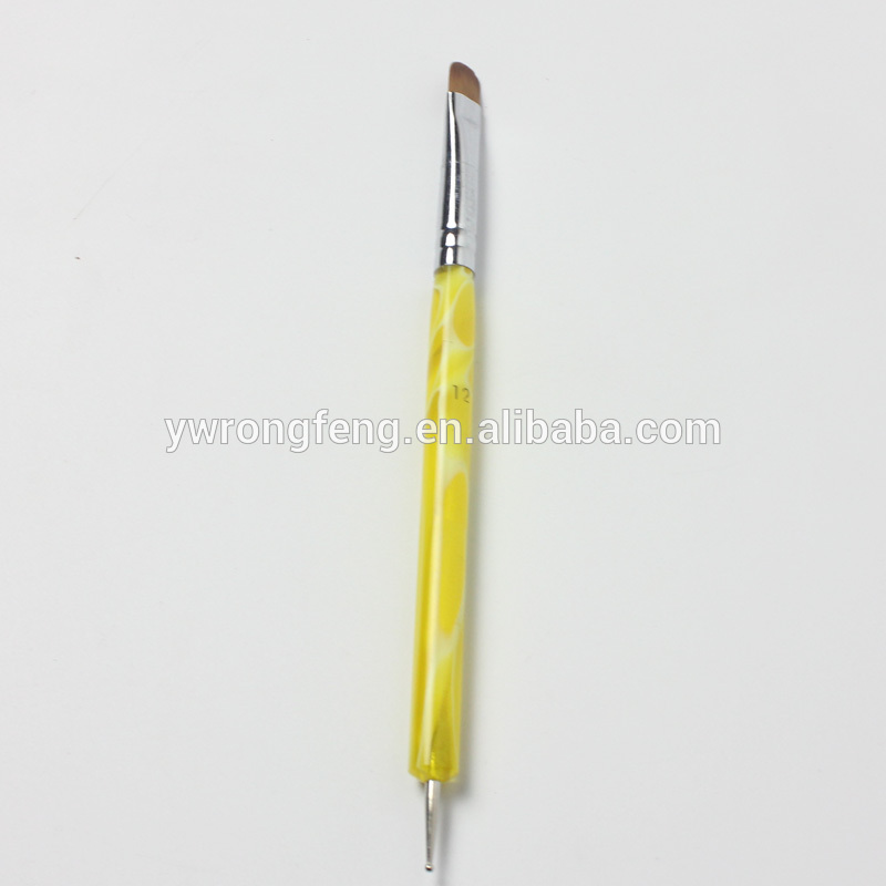 China wholesale Tools Nail Manufacturer –  1Pc Nail Art UV Gel Brush Pen With Cap 2 in 1 – Rongfeng