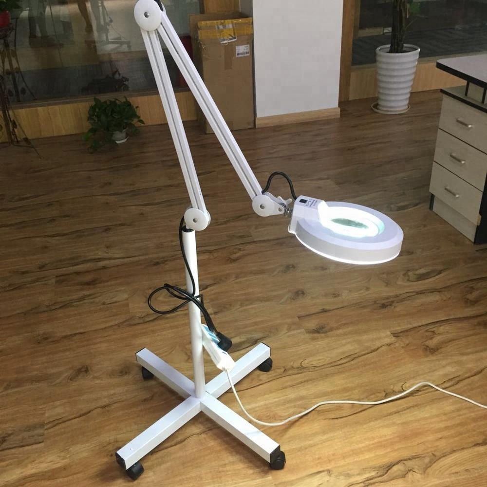China wholesale Gel Curing Lamp Pricelist –  Faceshowes 5X Magnifying Lamp Rolling Floor Stand Ballast Starter Facial Skin Salon – Rongfeng