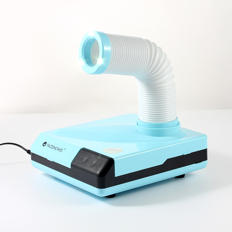 Good quality Nail Suction Dust Collector - Proable manicure table with rotation hose holder 60watt strong power nail dust extractor FX-18 – Rongfeng