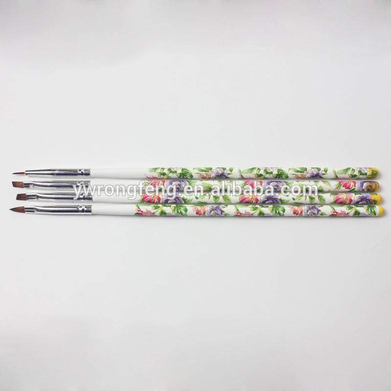 Glezniecības zīmēšanas pildspalvas veidotāja ventilators plakana gradienta līnija apaļa akrila gēla kristāla uzgaļi nagu lakas otiņa plata