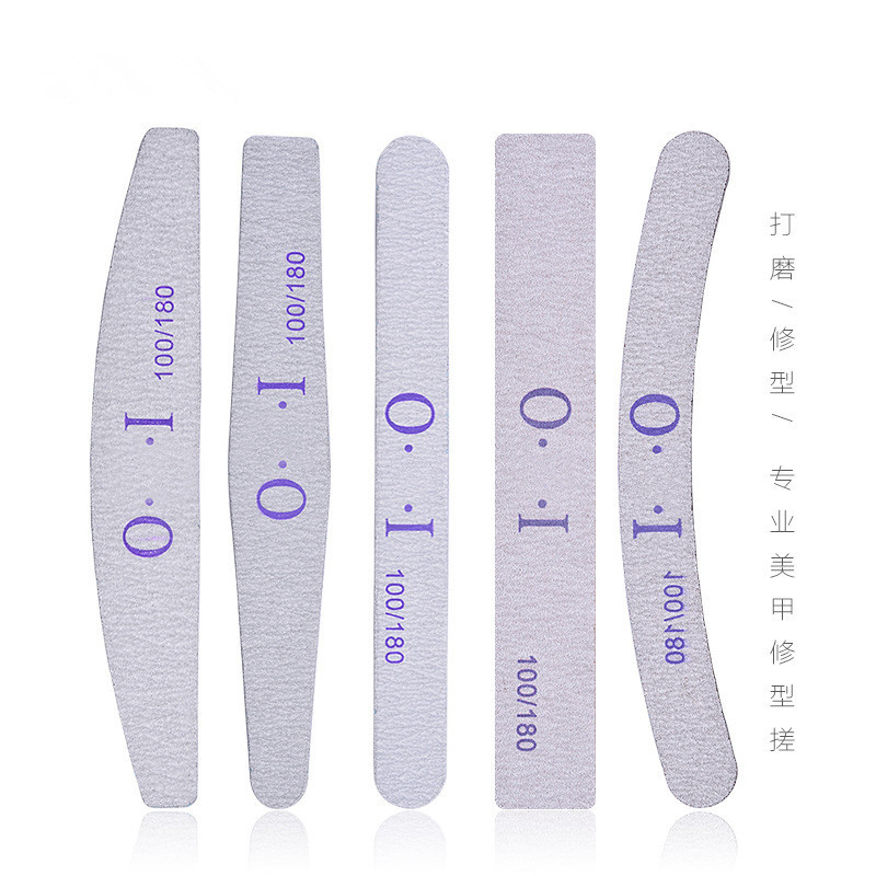 China wholesale Nail Brush Tools Factories –  10Pcs/Lot 100/180 Grit Gray Diamond Nail File Manicure Pedicure Buffer Nail Art UV Gel Tools System – Rongfeng