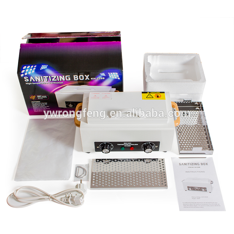 KH-228B High Temperature UV Sterilizer Box Nail Art Salon Portable Sterilizing Manicure Nail Tool Dry Heat Sterilizer FMX-25