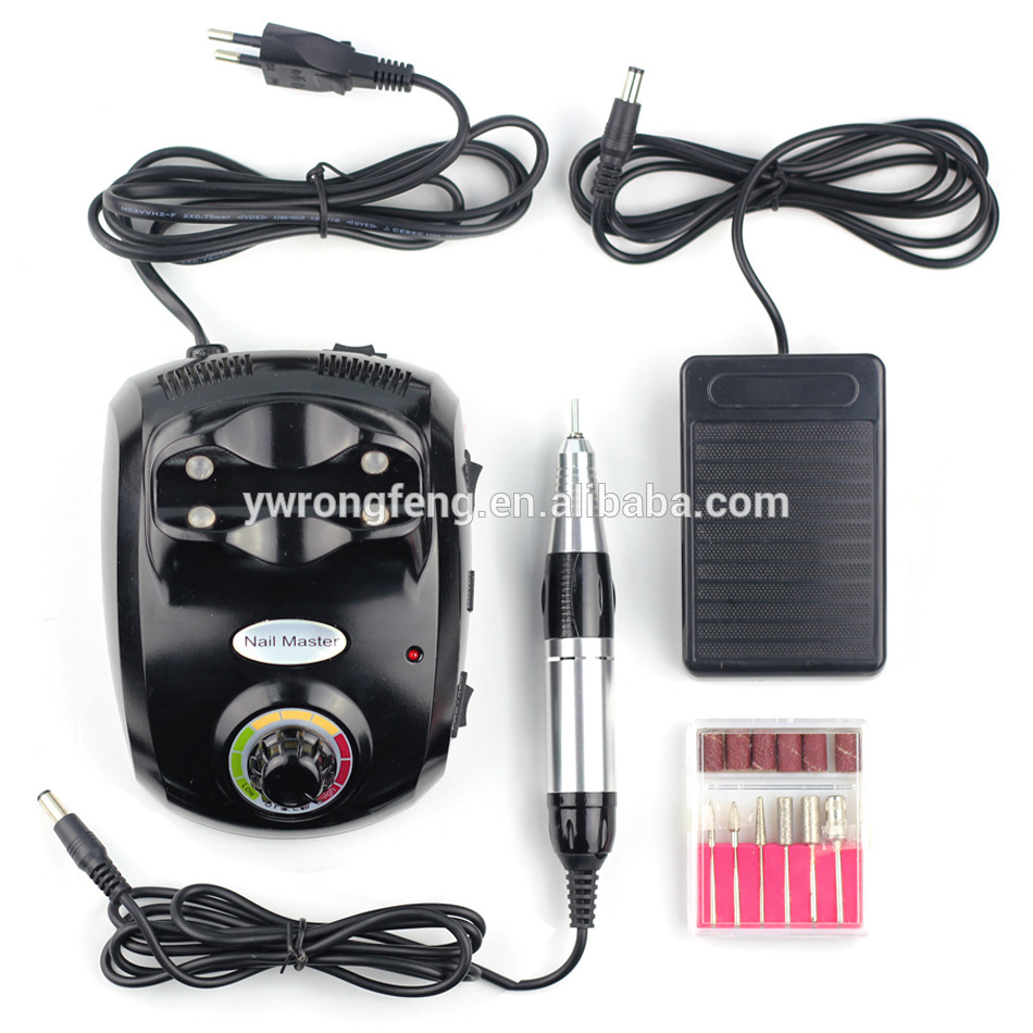 Electric Nail Drill Manicure Set File Nail Pedicure Pen Machine Set With Extra Ceramic Nail Drill Bit Sanding bands DM-14