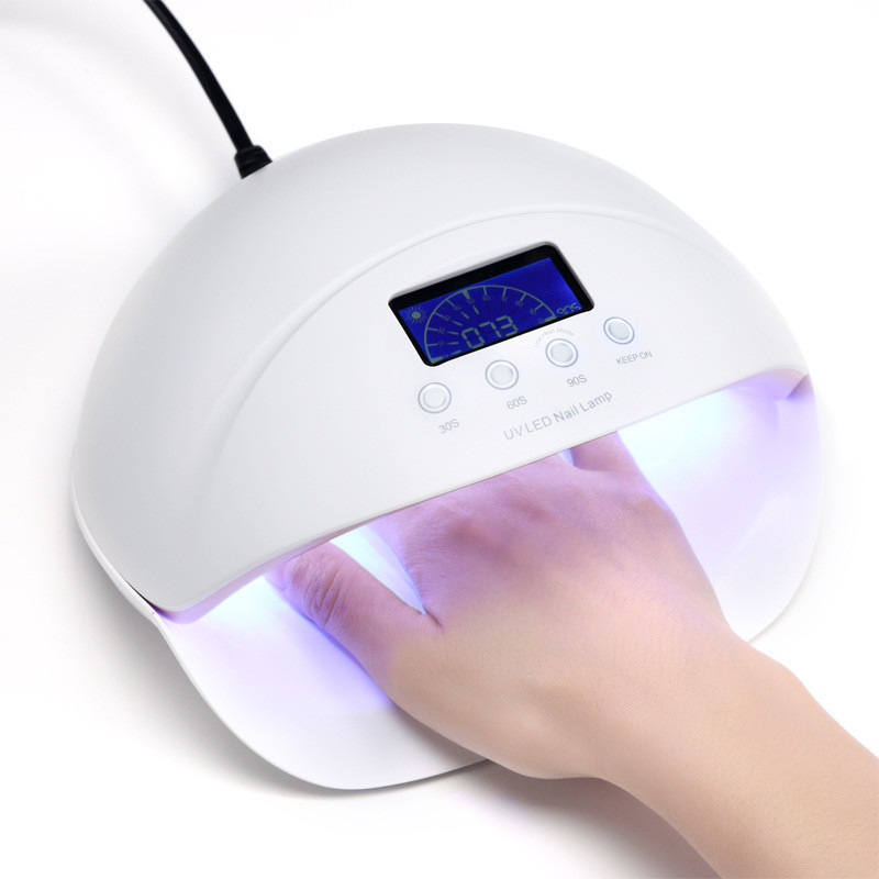 50W Nail Lamp LED UV Lamp for Nails Curing All Gels Manicure Pink Nail  Gel  Polish with 30s 60s Low Heat 90s Timer