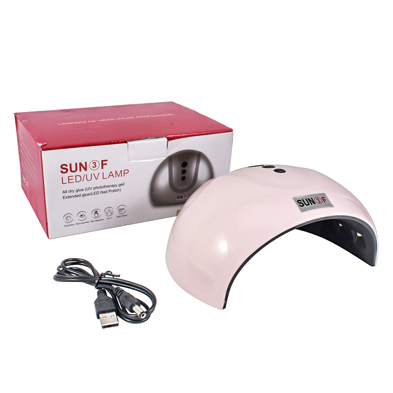 SUN 3F UV Light LED Lamp Max36W 12 Beads Nails Curing Gel Polish Nail Dryer For Manicure 3 Timing Ultraviolet Lamp