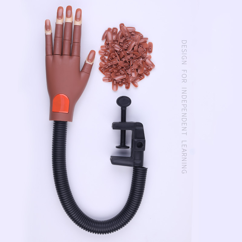 factory customized Nail Equipment And Tools - Practice Hand Manicure Nail Training Acrylic Nails Bend Manicure Training Arm Hand Nail Mannequin Hand – Rongfeng
