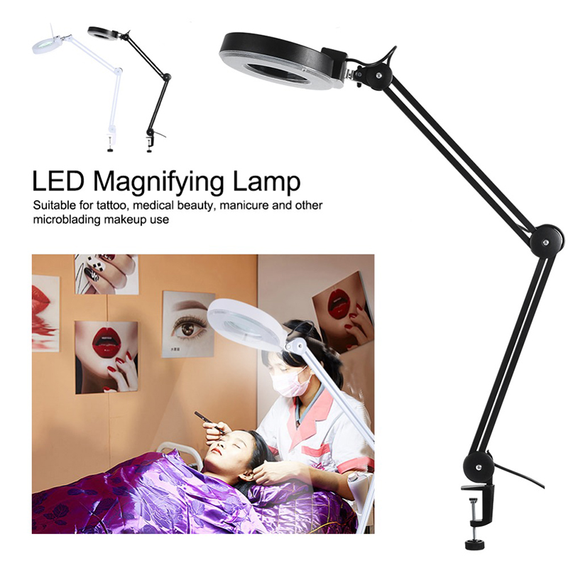 Magnifying Glass Dual Use Table Lamp Super Bright Stand Non Slip Repair Hand Held LED Simple Authenticate Jewelry Home