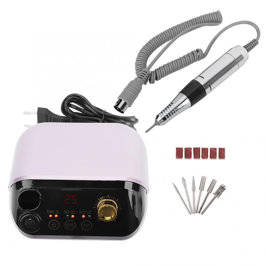 25000RPM Pro Electric Nail Drill Machine Apparatus for Manicure Pedicure Files with Cutter Nail Art Drill Machine Tools