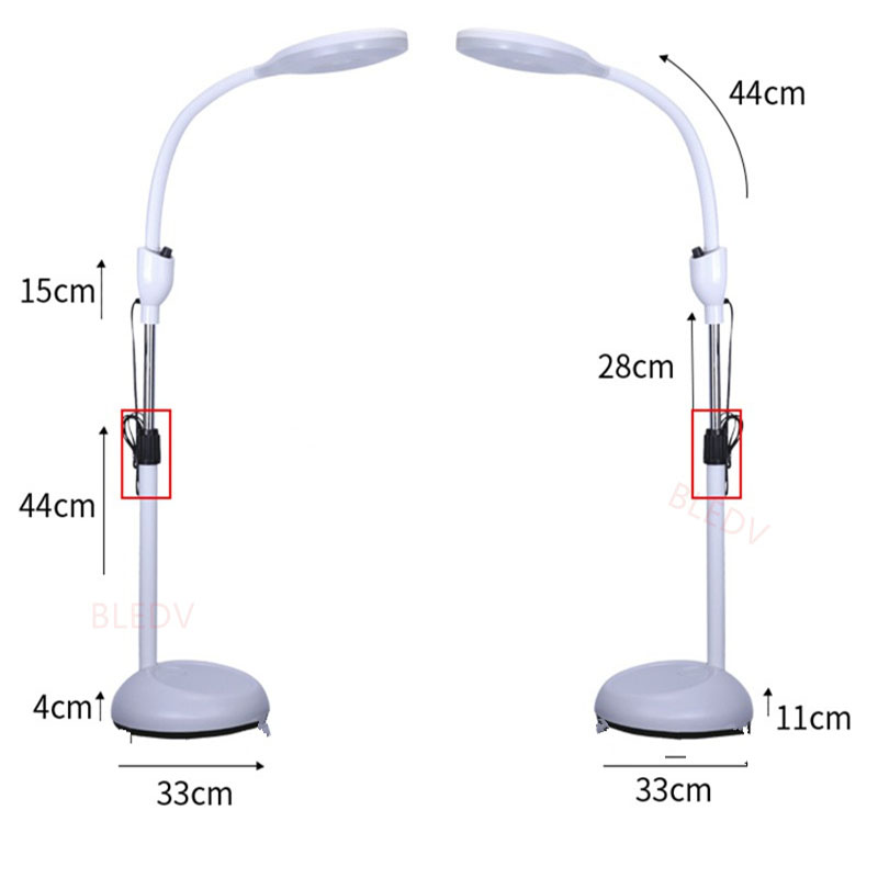 Beauty salon cold light magnifier cosmetic magnifying led lamp 5x medical equipments