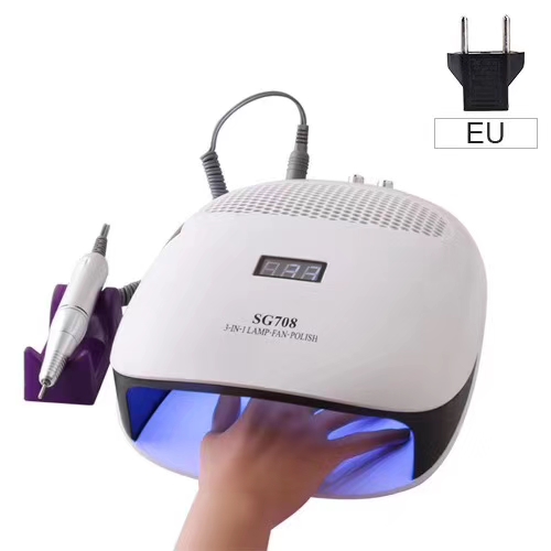 2019 Multifunctional 3 in 1 Nail Dust Collector Electric Nail Drill Machine 72W UV LED Lamp FJQ-27