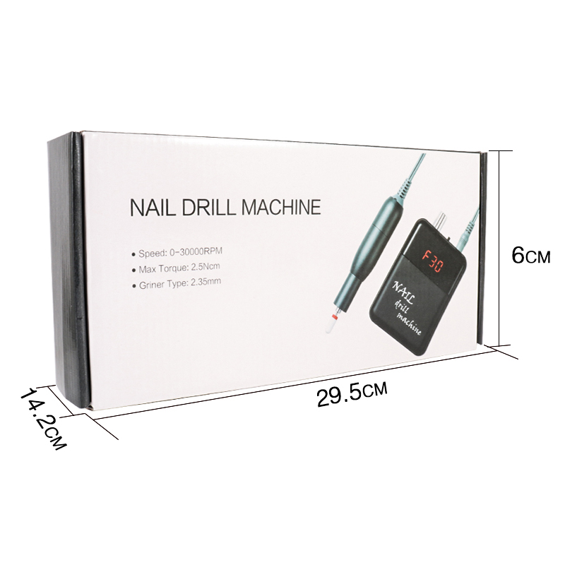 Portable Rechargeable Electric Nail Drill Machine 30000rpm Professional Manicure Drill Machine Art Ceramic Nail Drill Bits