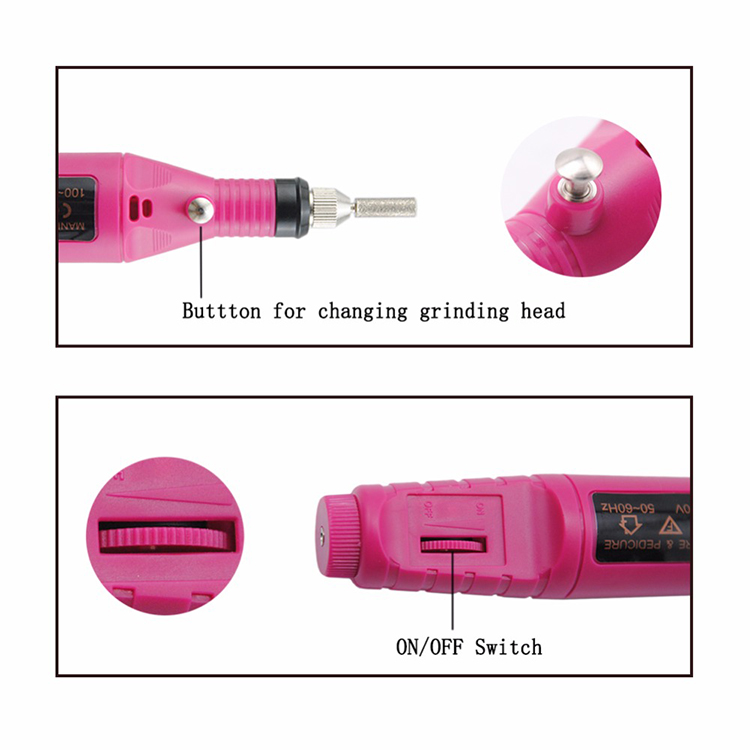 Nail Drill Pen Handpiece Bits Electric for Manicure Pedicure Machine