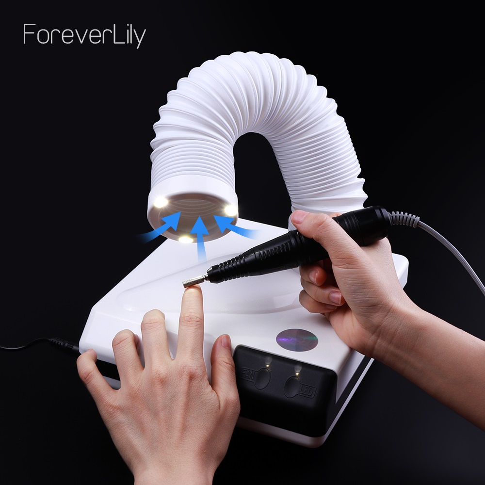 Faceshowes 60W new strong nail dust collector suction retractable elbow design fan nail vacuum cleaner vacuum cleaner