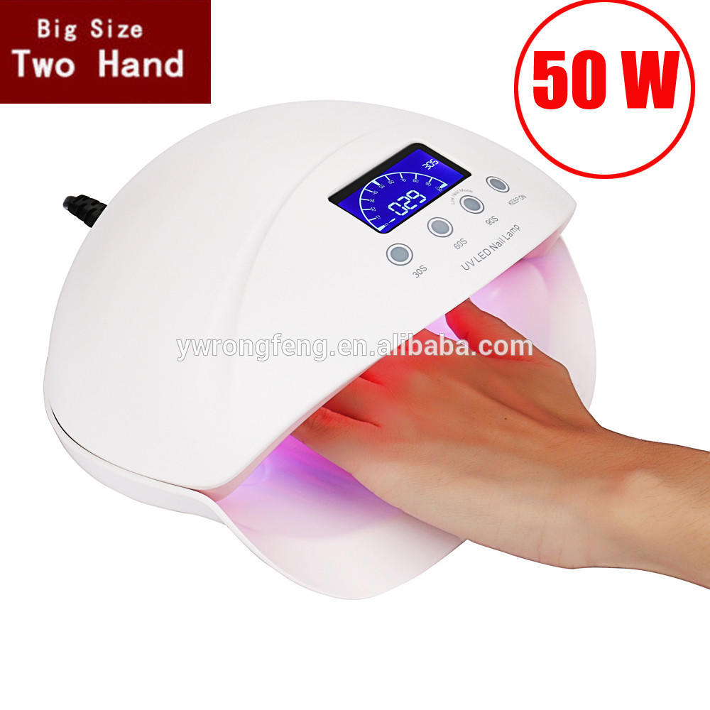 Nail Lamp 50W UV LED 365+395+660nm Nail Dryer with White Light Eye&Skin Friendly 3 Timers Automatic Sensor Portable Dry Gel Nail