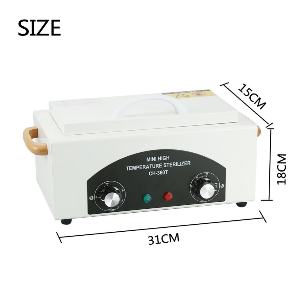 Mini High Temperature Sterilizer CH-360T Heat Sterilizer Cabinet Disinfection Manicure Pedicure Beauty Metal Tools Disinfecting