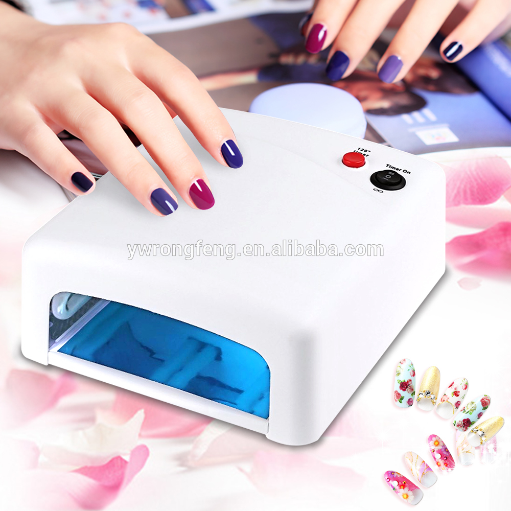 Factory Free sample Best Led Nail Lamp - Wholesale Price 36W 818 UV curing lamp with 4pcs 9W UV Bulbs with 120S timer EU Plug FD-25 – Rongfeng