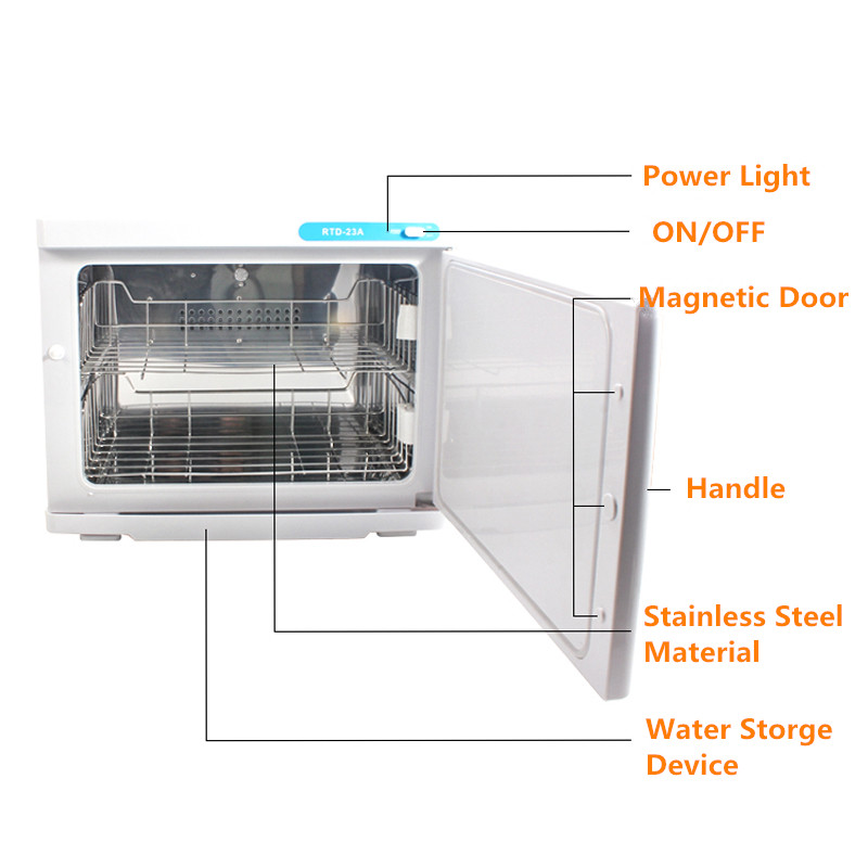 China wholesale Uv Room Sterilization Manufacturers –  Spa Warmer UV Tool Sterilizer Cabinet For Salon Massage Micro Computer Control Temperature Aluminum Inner Removable Tray – Rongfeng