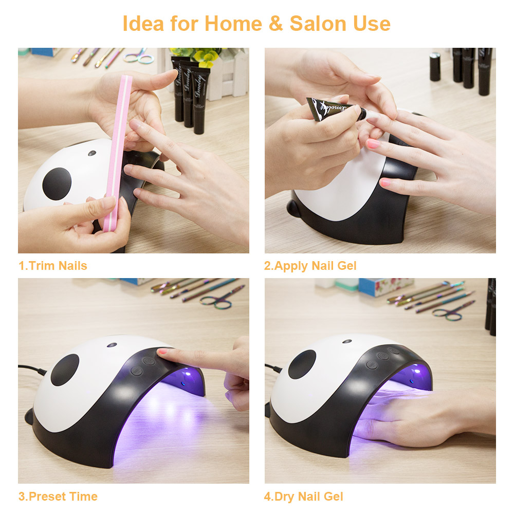 36W Double Light Panda Lamp For Nail Uv Led Lamp For Gel Nail Polish All For Manicure Lamp For Drying Nail Polish Led Dryer